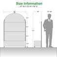 thumbnail image 3 of MAYEERTY 72"x47" Metal Flower Pots Arch Planter Box Elevated Garden Bed with Trellis for Vine Climbing Plants, Black, 3 of 6