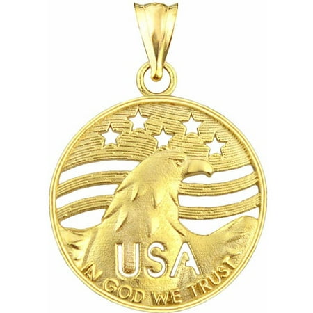 Big Eagle Charm - US GOLD 10kt Gold USA With Eagle Charm Pendant