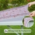 thumbnail image 6 of Pastel Princess Castle Pattern Square Fitted Tablecloth with Elastic Edge,Square Table Cover,Washable Elastic Table Cover for Home Kitchen Party Decor 36"x36", 6 of 6