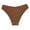 Coffee, variant on Women's Seamless Cheeky No Show Underwear Soft Ribbed Invisible Panties Wave Edge Briefs Beige M