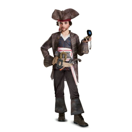 Captain Jack Sparrow Boys Costume Dead Men Tell No Tales - Small