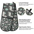 thumbnail image 2 of Yayeee Double Oven Mitt Kitchen Heat Resistant Baking 35" x7" Quilted Glove, Cute Llamas Pattern, 2 of 6