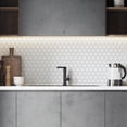thumbnail image 2 of Walplus Peel and Stick Backsplash Classic Hexa Premium White 3D Tile Decals 8 Sheets 11" x 8", 2 of 7