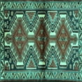 thumbnail image 1 of Ahgly Company Machine Washable Indoor Square Persian Turquoise Blue Traditional Area Rugs, 3' Square, 1 of 4