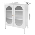 thumbnail image 6 of Sideboard Buffet Cabinet, 3 Tiers Coffee Bar Cabinet Kitchen Pantry Metal Accent Cabinets with 2 Doors and Shelf for Living Room Dining Room, 6 of 21