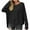 Black tops for women, variant on HAPIMO Women's Workout Solid Color Blouses Crew Neck Sweatshirts Fall Lantern Sleeve Tees Fashion Loose Basic Ribbed Sweaters Tops Regular Fitted Casual Knitted Beige L