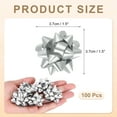 thumbnail image 2 of Uxcell Mini Star Gift Bows, Small Christmas Metallic Gift Wrapping Self-Adhesive Bows for Holiday Weddings Birthday Party Matte Silver, 2 of 6