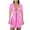Pink 1, variant on hotojiny Women's Deep V Neck Dress Leather Long/Short Sleeve Bodycon Party Dress Zip Up Mini Dress Clubwear
