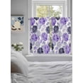 thumbnail image 3 of Purple Ombre Spring Floral 2 Panel Kitchen Curtains for Windows, Summer Botanical Flowers Bathroom Privacy Curtain, Home Décor Window Treatment for Bedroom/Living Room 55"x45", 3 of 6