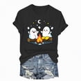 thumbnail image 6 of Towmus Women Halloween T-Shirt Cute Ghost Graphic Fall Shirt Pumpkin Tees Short Sleeve Tops, 6 of 7