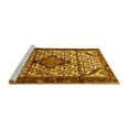 thumbnail image 2 of Ahgly Company Machine Washable Indoor Round Persian Yellow Traditional Area Rugs, 4' Round, 2 of 4