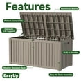 thumbnail image 5 of EasyUp 180 Gallon Resin Deck Box, Lockable Patio Outdoor Storage Box for Furniture, Garden Tools and Tools Storage, Waterproof Outside Storage Boxes, 5 of 8