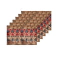 thumbnail image 4 of MKHERT Ethnic Boho Grunge Old Tribal Aztec Art Placemats Table Mats for Dining Room Kitchen Table Decoration 12x18 inch,Set of 6, 4 of 4