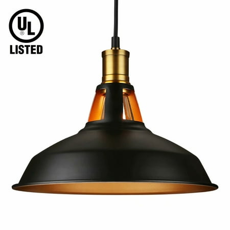 LEONLITE Industrial Metal Pendant Light, LED Ceiling Lights for Kitchen, Living Room, Counter, Dining Room, Restaurant