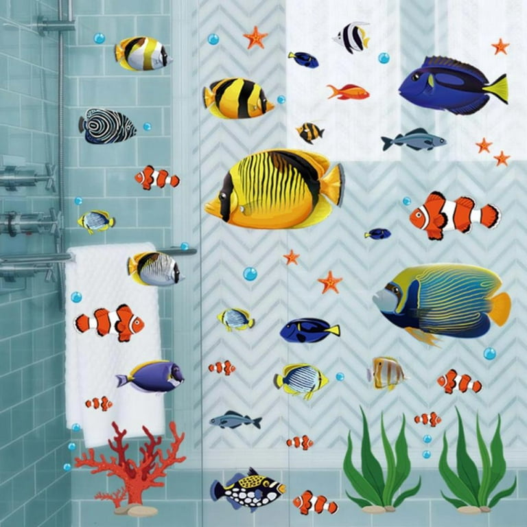 Coral Reef Fish Kids Wall Stickers Wall Decals Peel and Stick