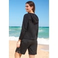 thumbnail image 2 of Swim 365 Women's Plus Size Hooded Taslon Cover Up, 2 of 4