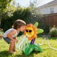 thumbnail image 4 of Giunmcul Boys and Girls Sprinkler Toy Outdoor Water Spray Flower Sprinkler Connects to Garden Hose Backyard Water Play Summer Party For Children Ages 3 Plus 1 Pack, 4 of 7