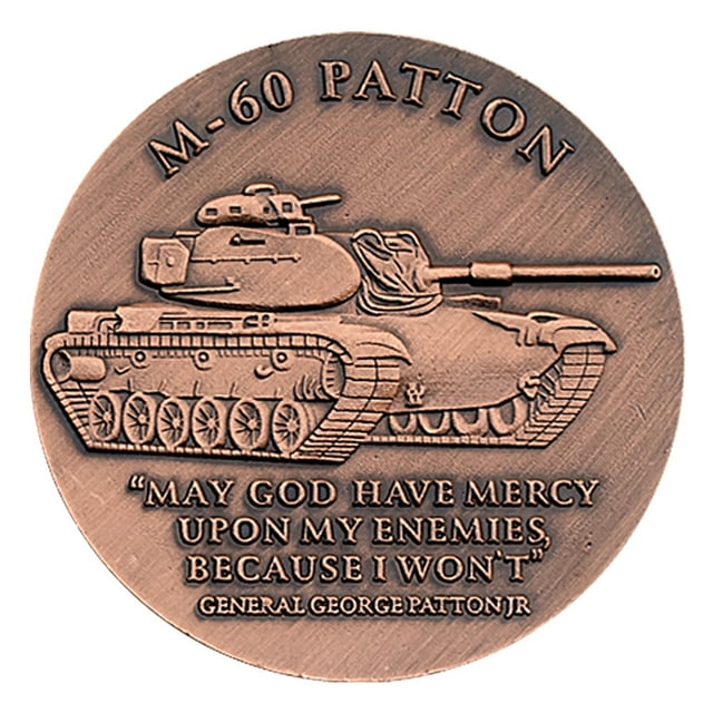 Moneda conmemorativa M60 Patton Tank, bronce envejecido, hierro, 35 g