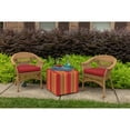 thumbnail image 3 of Sunbrella &reg; Solid Fabric 1-Piece Indoor/Outdoor Wicker Seat Pad, 18"W x 18"L, Canvas Navy Canvas Jockey Red, 3 of 5