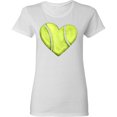 thumbnail image 3 of Inktastic Tennis Ball in Heart Women's T-Shirt, 3 of 5