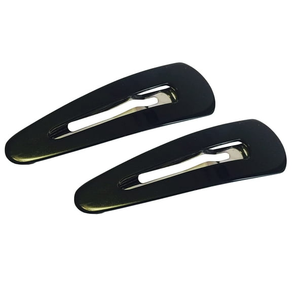 French Amie Clic Clac Large Handmade Celluloid Snap Hair Pins for Women(2 Pcs)