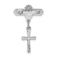 thumbnail image 4 of 925 Sterling Silver Solid Polished Dangling Small Crucifix Pin 27x18mm Wide Brooches and Pin for Women, 4 of 4