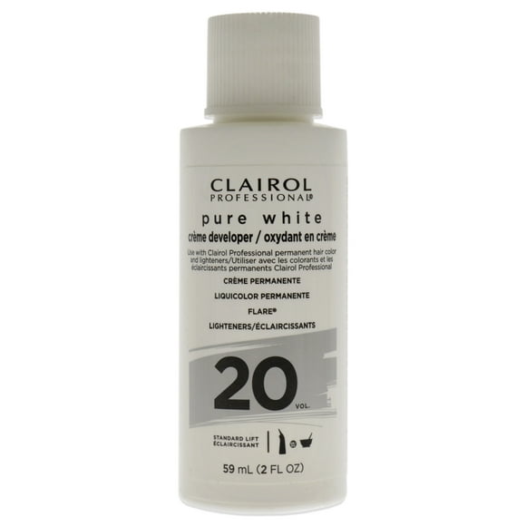 Desarrollador en crema Pure White de 20 volúmenes de Clairol para unisex: aclarador de 2 oz Clairol Professional Crema 2 oz