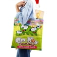 thumbnail image 4 of Om Nom Bolso de tela con estampado de lienzo para mujer, bolsa de compras reutilizable y estética, con cremallera interior, regalo para mujer, 35 × 40 cm., 4 of 6
