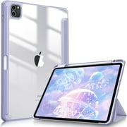 Hybrid Slim Case for iPad Pro 11-inch 4th Gen 2022 / 3rd Gen 2021 / 2nd 2020- Fintie [Built-in Pencil Holder] Shockproof Cover w/Clear Transparent Back Shell