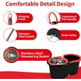 thumbnail image 6 of Rotating mop and bucket with wringer set, 360° rotating mop bucket system, 6 of 8