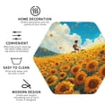 thumbnail image 3 of Kdxio Clear Sky Sunflower Funny Coasters,4 Pcs Leather Coasters,Housewarming Gifts,Protect Furniture from Water Marks Scratch and Damage, 3 of 6
