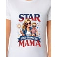 thumbnail image 4 of 4th of July Women's Star Spangled Mama Patriotic Sparkler Summertime Short-Sleeve Funny T-Shirt, 4 of 5