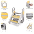 thumbnail image 3 of Foldable Step Stool for Bathroom Sink, Toddler Adjustable 3 Steps Stool with Handles, Kids Step Stool for Kitchen Counter, Toilet Potty Training, Anti-Skip Nursery Stepping Ladder Standing, 3 of 7