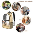 thumbnail image 5 of SEANATIVE See Through School Backpack for Kids Clear Transparent Bookbag Heavy Duty PVC Daypack Back to School Essential for Boys Girls Children, Mushroom Butterfly Polka Dots Beige, 5 of 7
