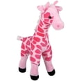 thumbnail image 1 of Juguete de peluche Rhode Island Novelty, jirafa rosa de 28 cm de largo, 1 of 3