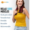 thumbnail image 4 of SunnyBay Microwave Heating Pad, Microwavable Cold or Heated Neck and Shoulder Wrap, Wheat-Filled Weighted Beanbag Pack for Moist Hot or Cold Therapy, 26x5 Inches, Buffalo, 4 of 9