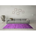 thumbnail image 3 of Ahgly Company Indoor Round Oriental Purple Industrial Area Rugs, 3' Round, 3 of 4