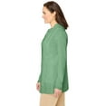 thumbnail image 3 of Woman Within Plus Size Long-Sleeve Pointelle Cardigan, 3 of 3