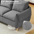 thumbnail image 7 of Fnkosi 3 Seater Sofa with Deep Seat & 3 Cushions, Comfy Upholstered Couch for Living Room, Bedroom, Apartment, Gray, 7 of 7