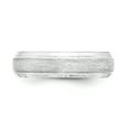 thumbnail image 3 of 925 Sterling Silver Rhodium-plated 6mm Brushed Fancy Band Ring Size 10.5, 3 of 7