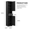 thumbnail image 6 of 69" H Tall Bathroom Storage Cabinet with 2 Barn Doors and 1 Drawer, Narrow Storage Unit, Adjustable Shelves,Floor Cabinet for Bathroom, Living Room, 6 of 6