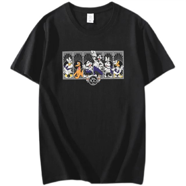 Camiseta de la familia de Disney para mujer, Camiseta de algodón con estampado de dibujos animados de Winnie the Pooh, Mickey Mouse, Stitch, hada Dumbo SIMBA
