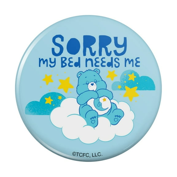Care Bears Bedtime Bear My Bed Needs Me Pinback Button Pin