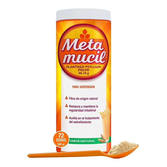 Fibra natural Metamucil Natural tarro de 504 g - 72 dosis
