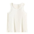 thumbnail image 5 of Wxirdiow Toddler Girls Sleeveless Tops Girls Dance Tank Tops Sleeveless Racerback Athletic Shirts Cotton Dance Outfit for Ballet Gymnastics White Size,7-8 Years, 5 of 5
