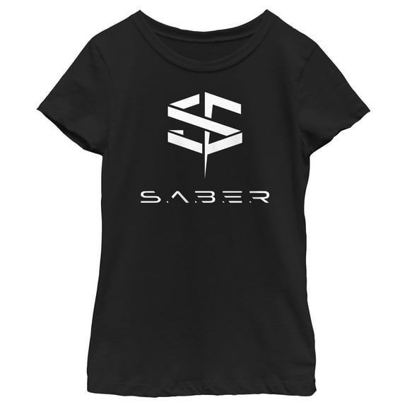 Girl's The Marvels S.A.B.E.R. Logo Graphic Tee Black X Large