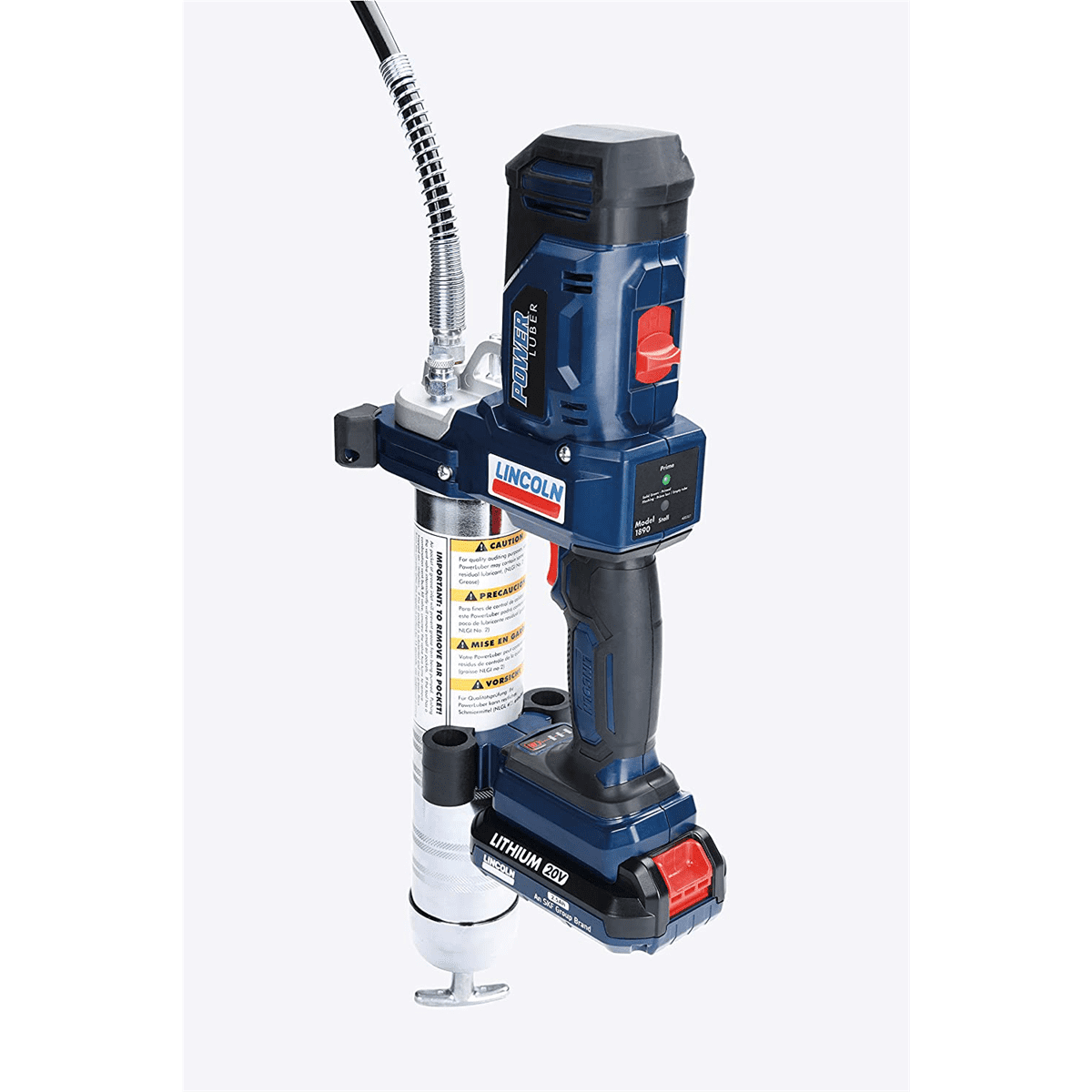 Lincoln 1886 PowerLuber 20V Lithium Ion 2 Speed Cordless Grease Gun - 1 Battery