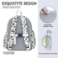 thumbnail image 5 of Pet Paw Print and Bone Backpack for School,Cute School Bag,Schoolbag with Adjustable Shoulder Straps & Padded Back,13.4"x11"x4.7", 5 of 6