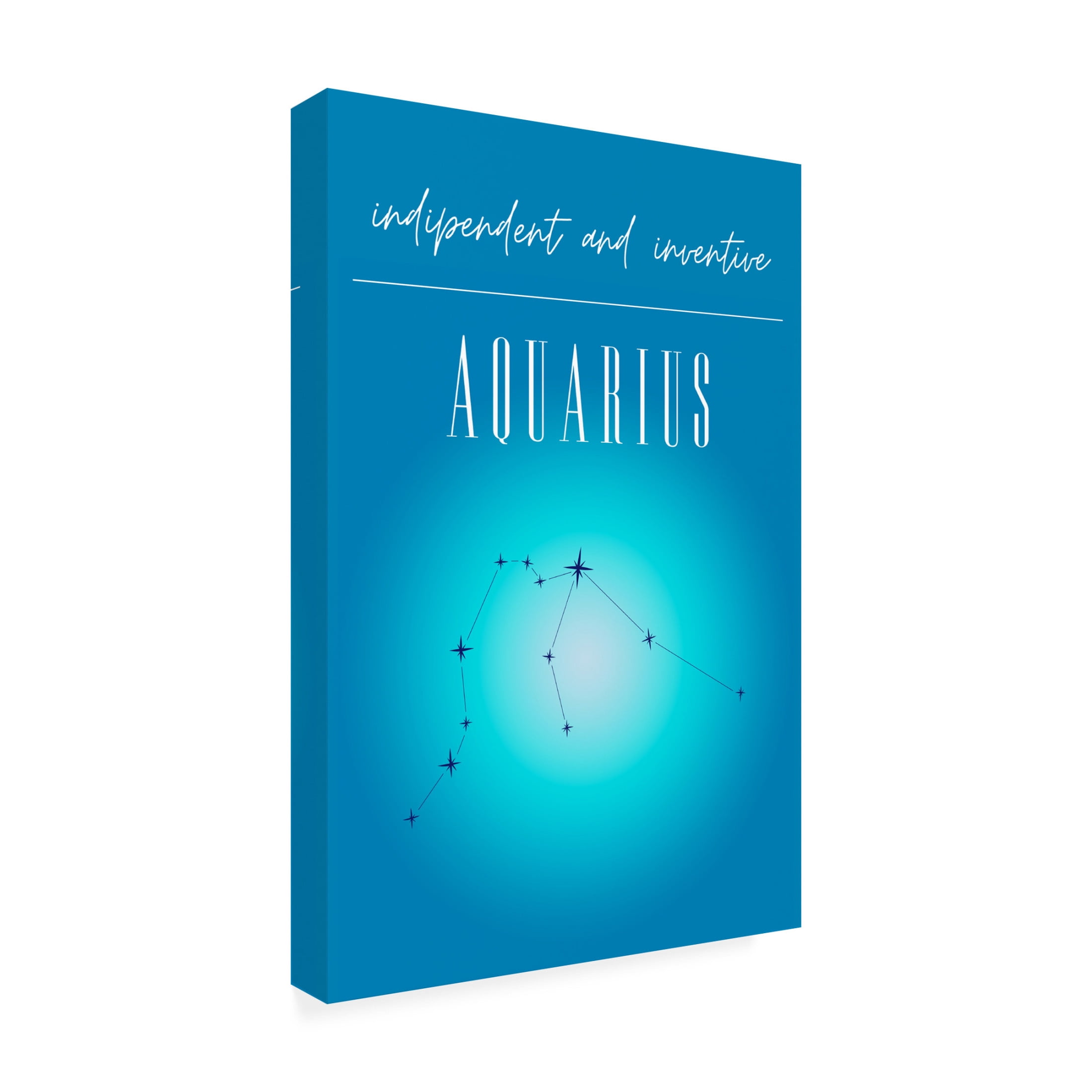 Trademark Fine Art Amelie Aquarius Zodiac Print Art Canvas Wall Art