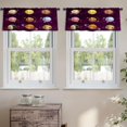 thumbnail image 2 of LALILO Kitchen Curtain Valance Food Planet Galaxy Fantasy Rod Pocket Window Curtain 52"x 18" Set of 2, 2 of 5